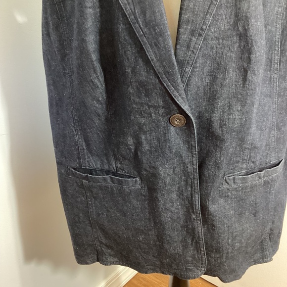 NWT COMFORT DENIM PLUS 4X DARK DENIM VEST RAW DETAILS - Picture 4 of 11